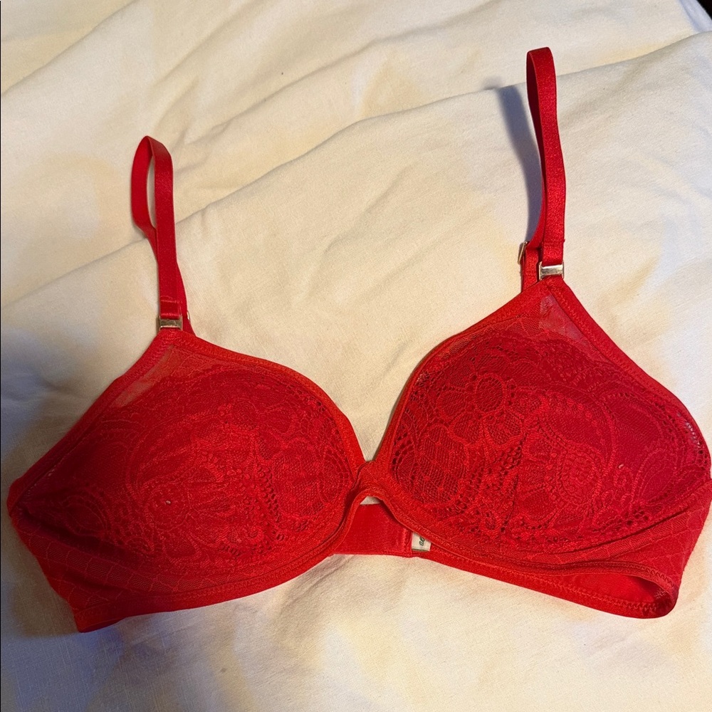 Aerie Red Lace Bra